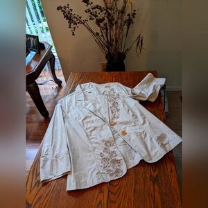 Coldwater Creek 100% cotton blazer, jacket, lightweight, size 8